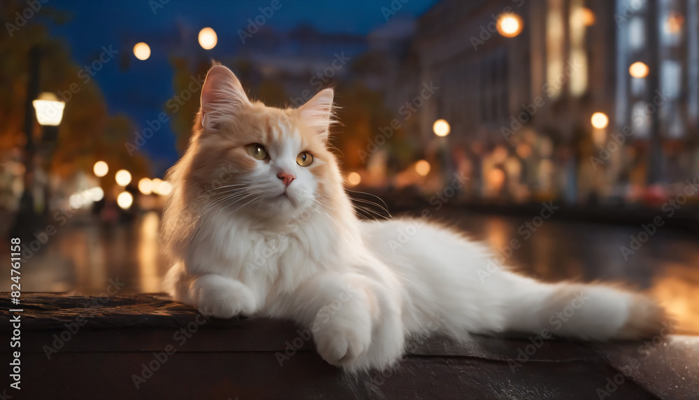 cat in the night
