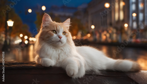 cat in the night