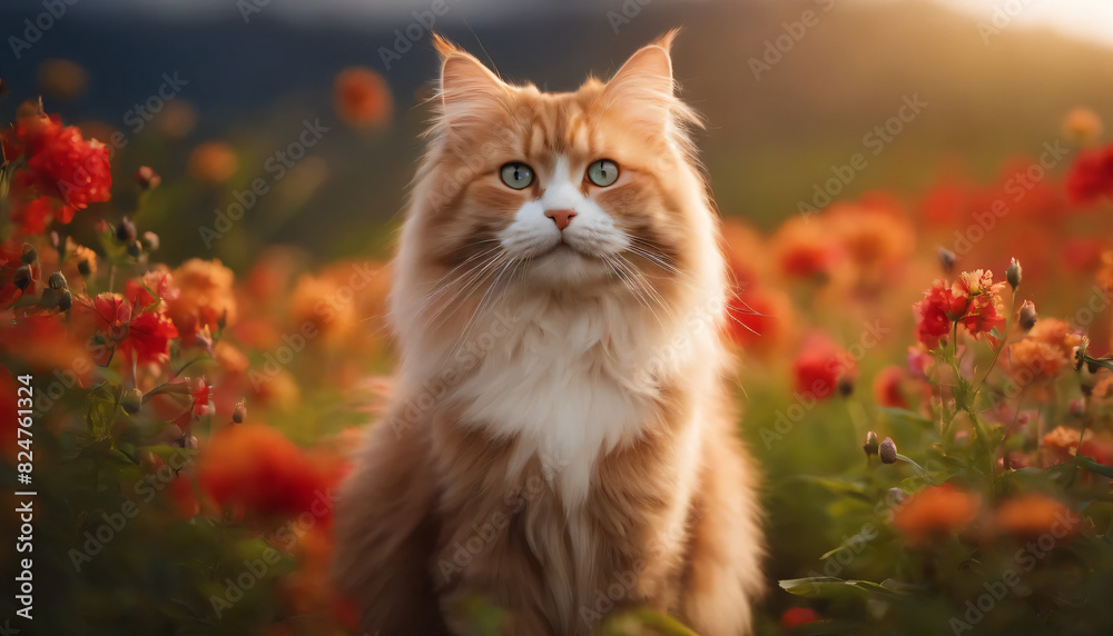 cat in garden