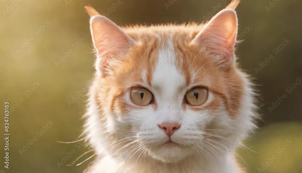 close up portrait of a cat