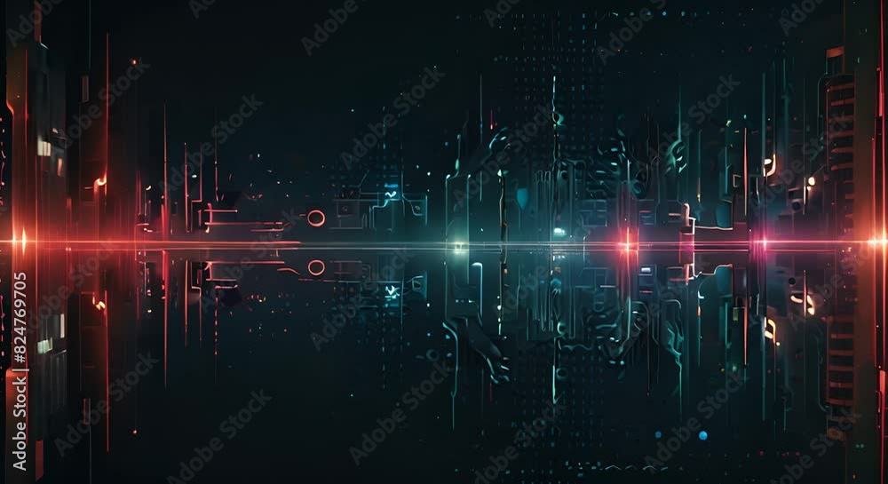 Digital Abstract Background pixels in the form of objects form an ...