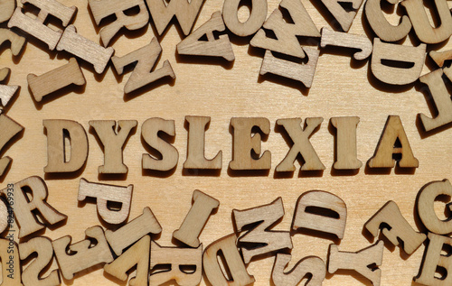 Dyslexia, word as banner headine