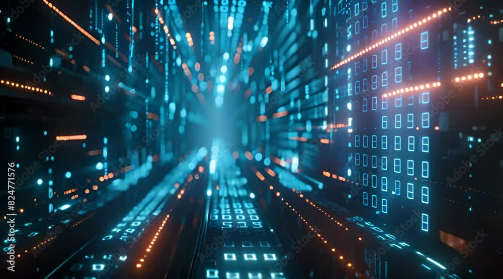 3d rendering of digital background with blue glowing data and numbers. 3d rendering of digital background with blue glowing data and numbers.