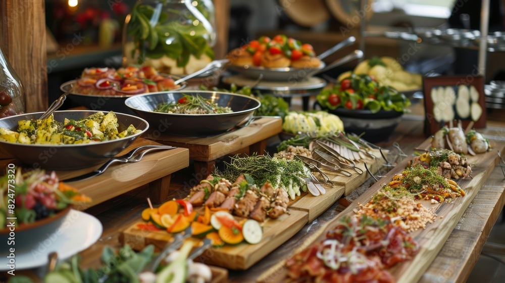 Dinner Buffet Food Celebration Party Concept