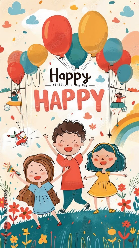 Children's Day balloon illustration Children's Day balloon illustration
