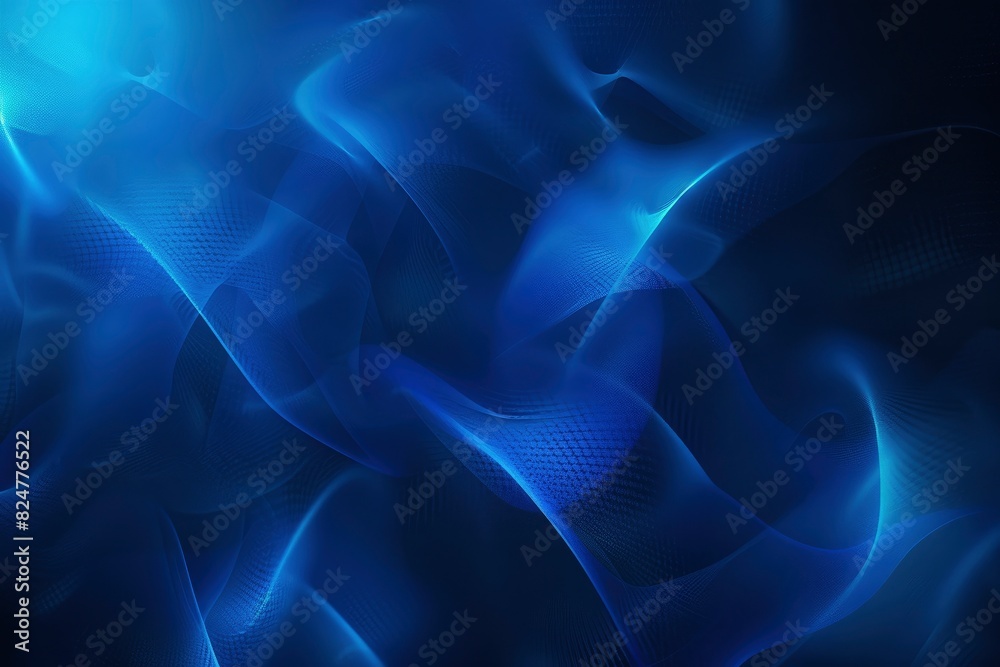 Abstract Blue Gradient Background, Dark Lights Backdrop, Digital Web Design, Colorful Effects Template For Digital Graphics - generative ai