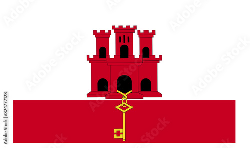 Flagge - Gibraltar