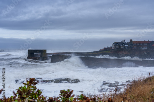 Craster in the storm photo