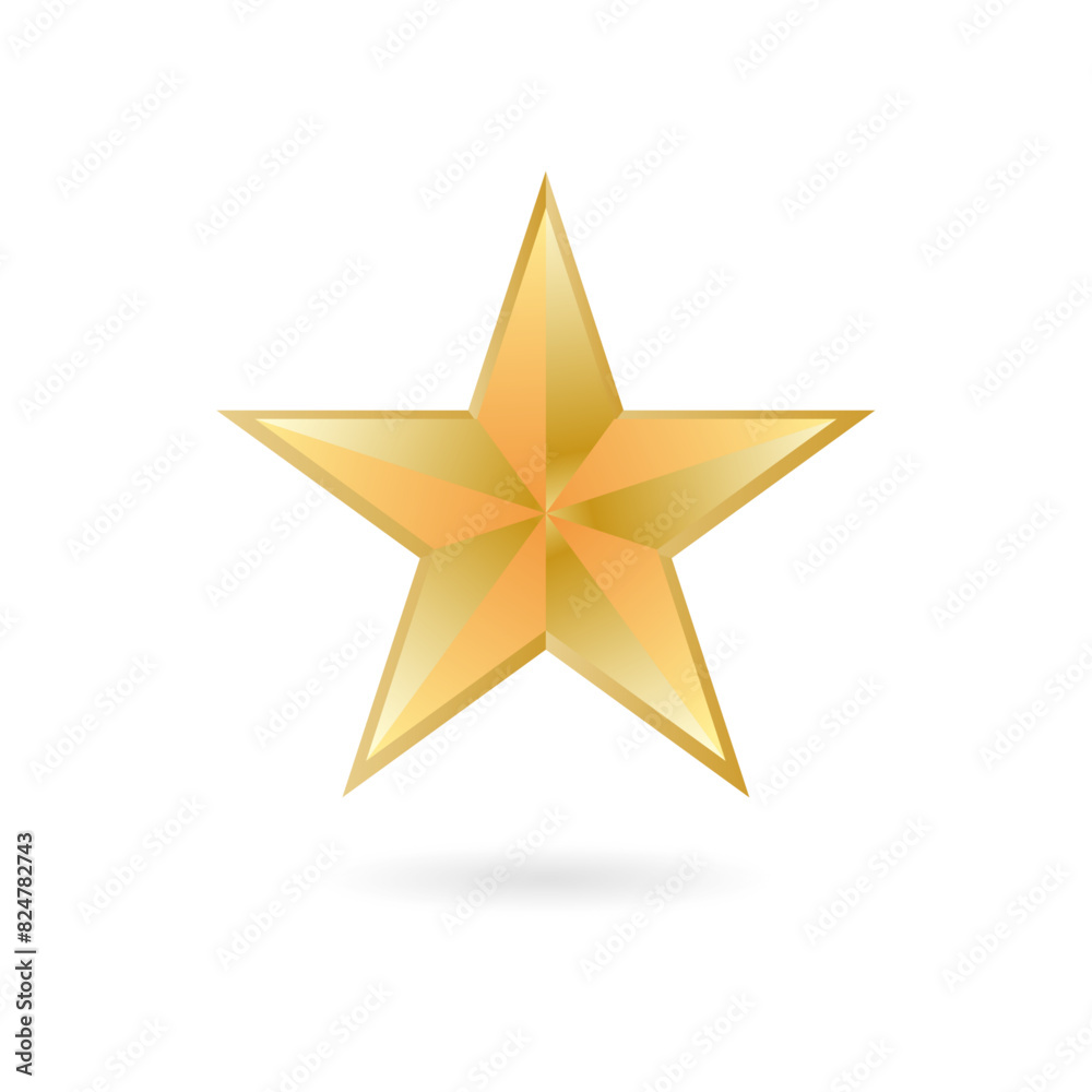 Obraz premium Gold star, symbol of jewelry.