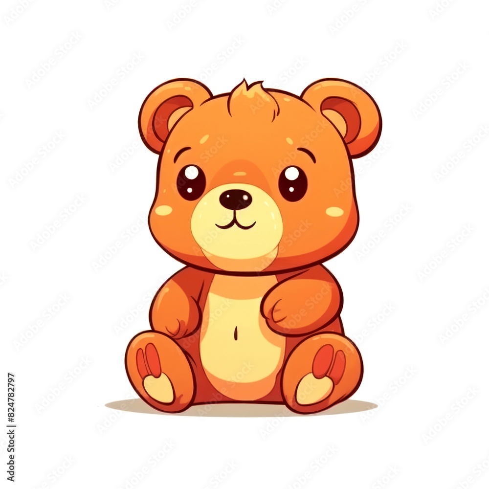 illustration art kawaii cartoon of bear illustration art kawaii cartoon of bear