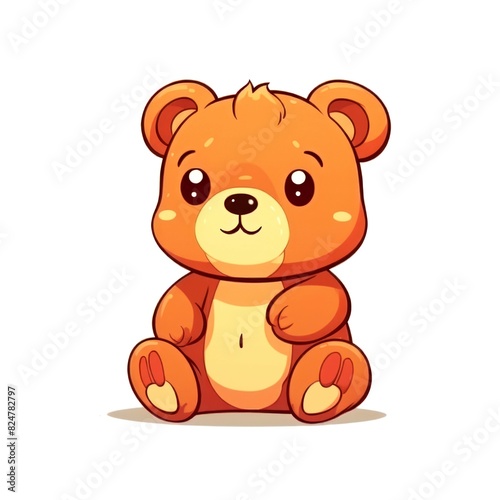 illustration art kawaii cartoon of bear