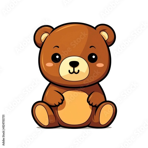 illustration art kawaii cartoon of bear