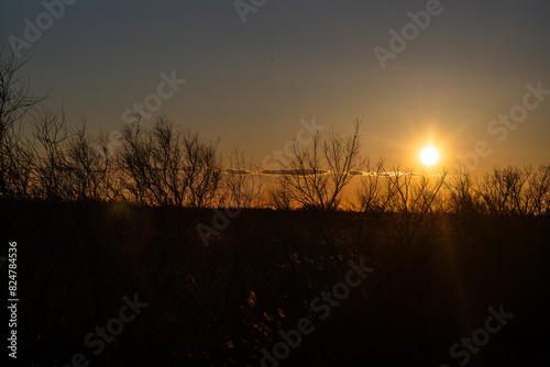 sunset in the mountains