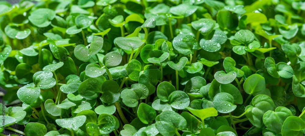 Macro shot of vibrant microgreens sprouts, epitomizing nutritious diet and wellness concept Macro shot of vibrant microgreens sprouts, epitomizing nutritious diet and wellness concept