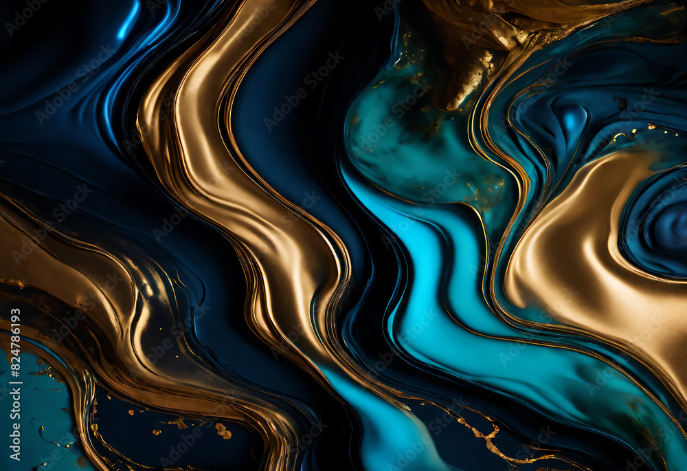 abstract blue background with waves