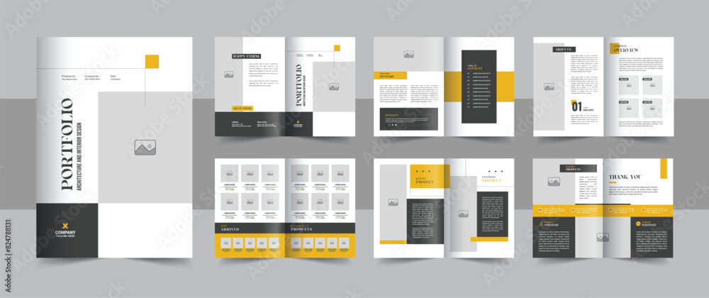 Print ready architecture portfolio template or interior portfolio, architecture and interior brochure portfolio vector Print ready architecture portfolio template or interior portfolio, architecture and interior brochure portfolio vector