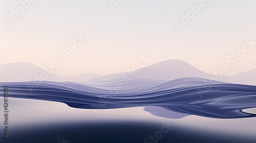 Digital technology purple lake minimalist poster background