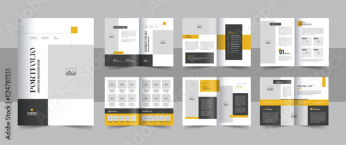 Print ready architecture portfolio template or interior portfolio, architecture and interior brochure portfolio vector
