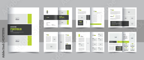 Modern interior or architecture portfolio template design,  architecture and interior brochure portfolio layout