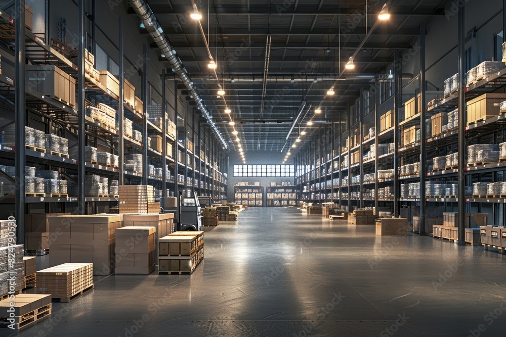 Large warehouse stacking of goods Large warehouse stacking of goods