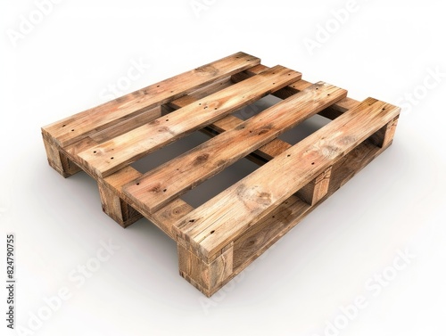 Minimalist 6 Inch Wooden Pallet  Unveiling its Charm on a White Background