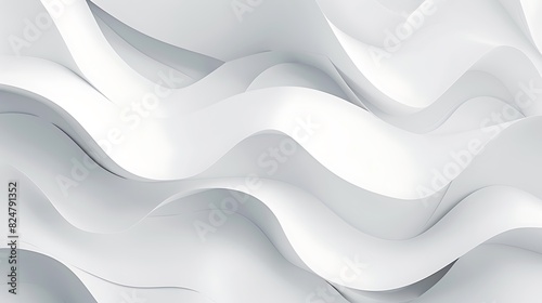 Abstract white wave background .