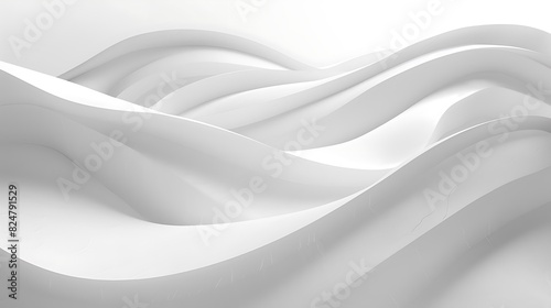 Abstract white wave background .