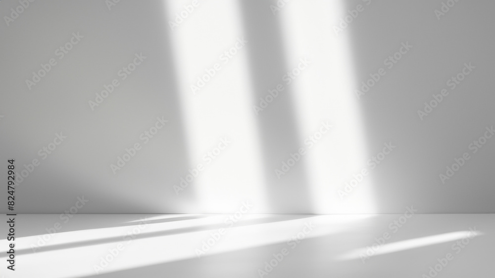 Simple Empty White Studio With Soft Shadows and Light on White Surface Simple Empty White Studio With Soft Shadows and Light on White Surface