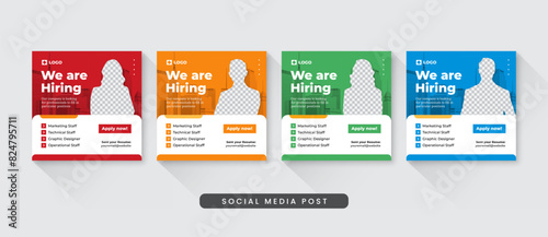 We are hiring job vacancy social media post template