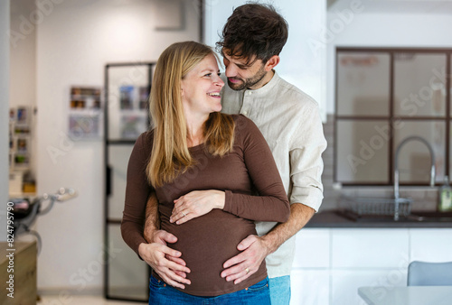 Portrait of a loving couple expecting a baby
