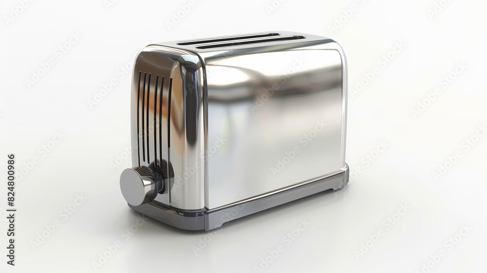 Close-Up of Stainless Steel Toaster on White Surface Close-Up of Stainless Steel Toaster on White Surface