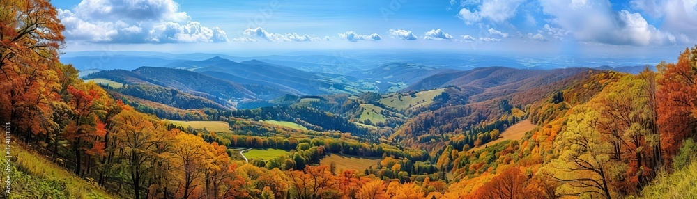 Fototapeta premium An expansive vista capturing the breathtaking beauty of the season