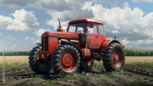  tractor is shown from a three quarter view. photo