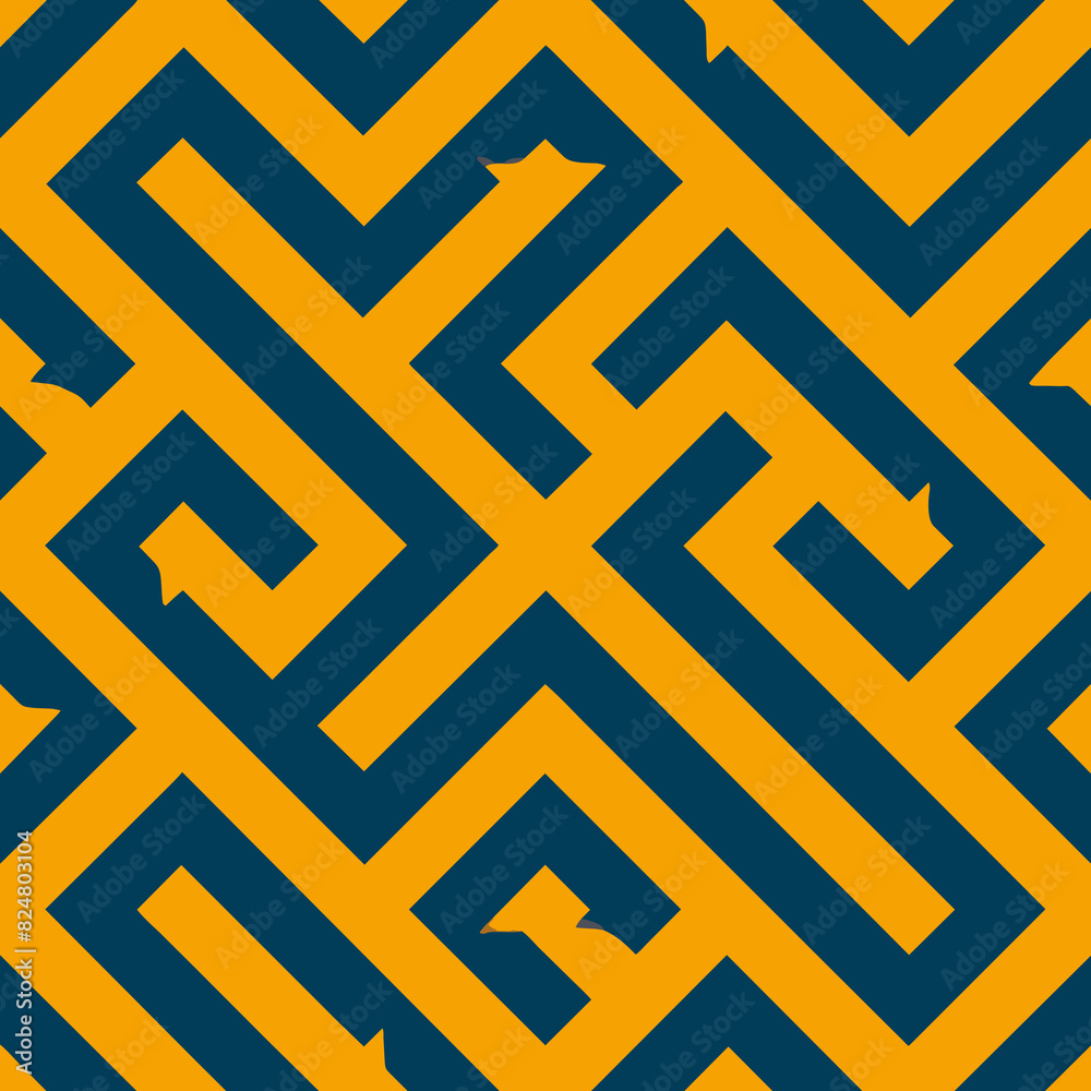 Geometric vector seamless pattern for back side card. curve thick line wave mystic labirinth romb Geometric vector seamless pattern for back side card. curve thick line wave mystic labirinth romb