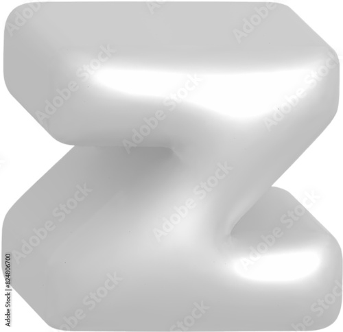 z metallic inflate balloon style alphabet