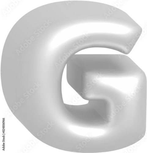 G metallic inflate balloon style alphabet