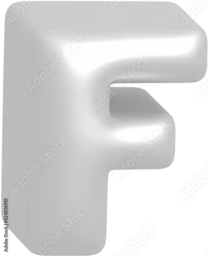 F metallic inflate balloon style alphabet