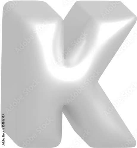K metallic inflate balloon style alphabet