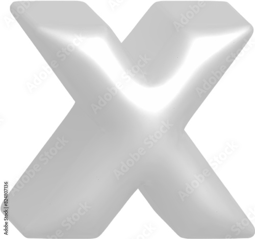 X metallic inflate balloon style alphabet