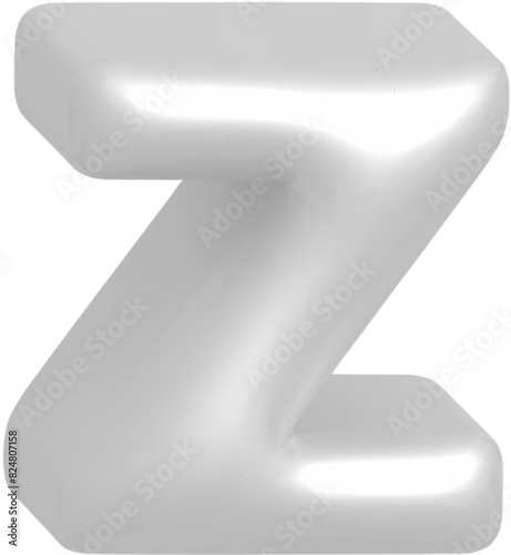 Z metallic inflate balloon style alphabet
