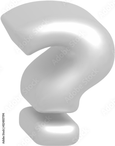 question metallic inflate balloon style alphabet
