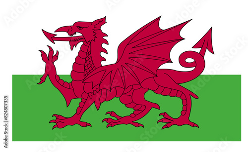 Flagge - Wales