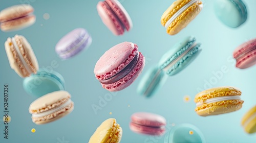 Wallpaper Mural the macaroons are falling. Selective focus Torontodigital.ca