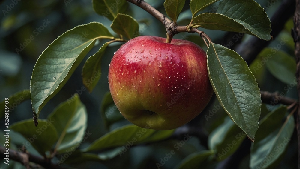 A fresh kei apple on the branch A fresh kei apple on the branch