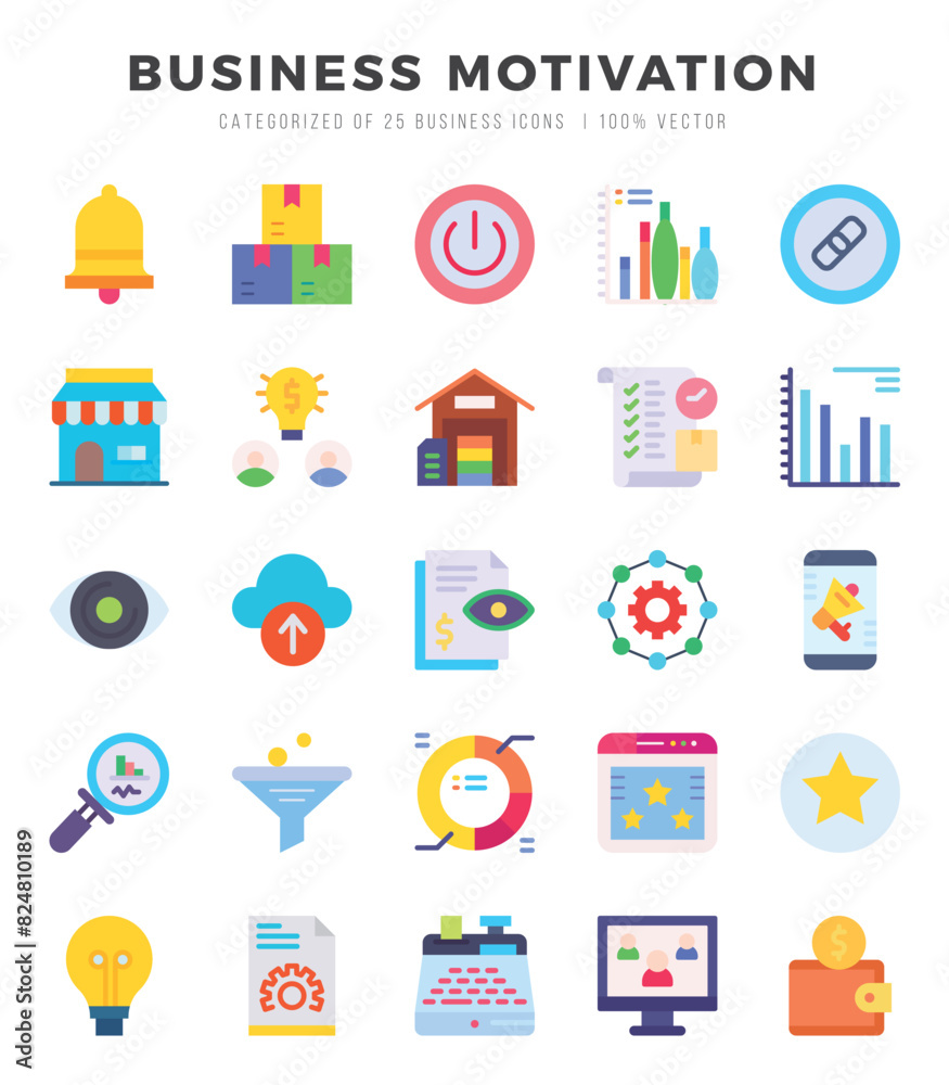 BUSINESS MOTIVATION Icon Bundle 25 Icons for Websites and Apps BUSINESS MOTIVATION Icon Bundle 25 Icons for Websites and Apps