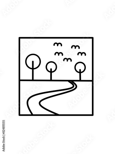 Square simple icons vector image