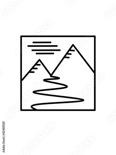 Square simple icons vector image
