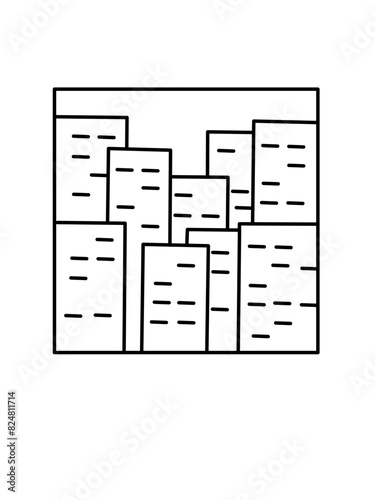 Square simple icons vector image