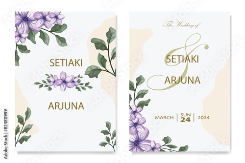 Decorative floral foliage ornamentation for wedding invitations infuses your stationery with natural elegance, evoking the romance and beauty of blooming gardens.