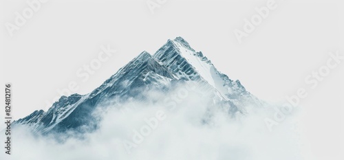 mountain peak partially obscured by clouds, symbolizing the theme The High photo
